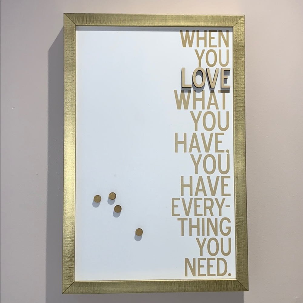 When you love what you have - Magnetic Memo Board